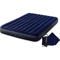 Intex Dura-beam Standard Classic Downy Inflatable Mattress Bleu