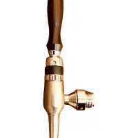 Ich-zapfe Robinet tireuse a biere, Robinet a biere, Robinet compensateur - en acier satiné sans arbre compensateur 5/8" + buse robuste, longueur de fil: 65 mm