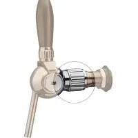 Ich-zapfe Robinet tireuse a biere, Robinet a biere, Robinet compensateur - Cosmo, chromé avec compensateur arbre en acier 5/8, longueur de fil: 55 mm