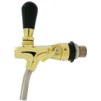 Ich-zapfe Robinet tireuse a biere, robinet compensateur - plaqué or, 7 mm version, longueur de fil: 35 mm