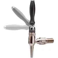 Ich-zapfe Robinet tireuse a biere, Robinet a biere, Robinet compensateur - Nordic, en acier satiné avec arbre compensateur inox 5/8, longueur de fil: 55 mm
