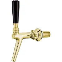 Ich-zapfe Robinet tireuse a biere, Robinet compensateur - en acier au chrome-nickel avec compensateur en acier inoxydable, couleur or