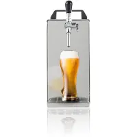 Ich-zapfe Tireuse a biere PYGMY 25 / K avec pompe à membrane, aéroréfrigérant à 1 ligne en acier inoxydable, 35 litres / h, Green Line