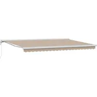 vidaXL Tringle à rideau extensible, beige, 500 x 300 x 165 cm, en tissu et en métal