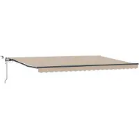 vidaXL , store enroulable beige, 500 x 300 cm, polyester