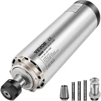 Vevor Moteur de Broche CNC Refroidissement par Air 2,2 kW Vitesse 12000-24000 tr/min Pince ER20 Quatre Roulements de Haute Qualité Faible Bruit Moteur pour Machine à Graver Convertisseur de Fréquence