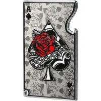 Kadax ouvre-bouteille "Banon", décapsuleur, design carte à jouer, ouvre-bière en acier, pique, noir et rouge, 8 cm