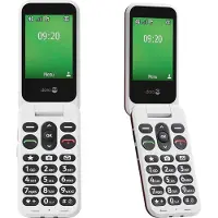 Doro Leva E22, téléphone à clapet avec grandes touches, 4G, rouge et blanc