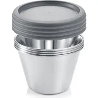 Tescoma Moules à panna cotta, Moule à gâteau, Argent