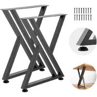 Vevor Pieds de Table en Forme de Z 740x610 mm Lot de 2