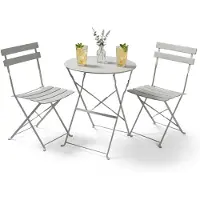 Akord Ensemble Mobilier De Balcon Orion Gris 42X35X42