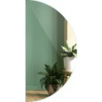 Tulup Miroir Demi Ronde avec éclairage LED avec Lumière décorative Semicirculaires 50 x 100 cm neutre Maquillage pour dressing pour Chambre à coucher Salon Séjour Salle de bain