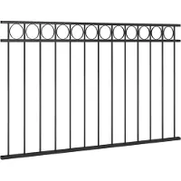 vidaXL Panneau de clôture acier 1,7x0,8 m noir