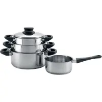 Cookinglife Ensemble de casseroles - en acier inoxydable - 4 pièces