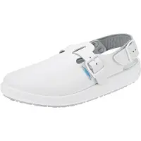 ABEBA Chaussure professionnelle blanche Gr.36 cuir lisse, talon/courroie de cou-de-pied (OB, 36)