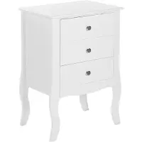 Beliani Table De Chevet Blanc Lane