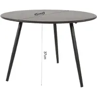 Lesli Living Table d'appoint Rafael 45x35 cm Noir