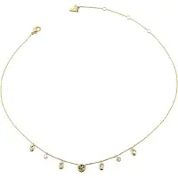 GUESS Jaipur Splendor 16-18" Crystals & 4G Necklace, (Acier inoxydable, Verre)