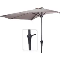 Basics Parasol De Jardin Half
