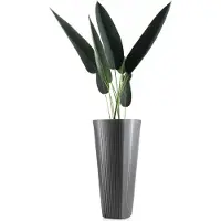 HowHomely | Jardinière - Mora - Anthracite - Matériau de haute qualité - Design moderne - Incl. insert noir