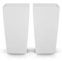 Vevor Jardinière Haute Lot de 2 Pot de Fleur Haut 75 cm pour Plantes Intérieur Extérieur Entrée Terrasse Jardin