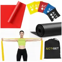 Springos Bandes de fitness ACTIGET avec boucles, lot de 5 – résistance de 1 à 15 kg, pour l'entraînement et la rééducation