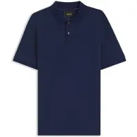 BOSS Polo Regular en jacquard de coton et de soie