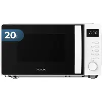 Cecotec Micro-ondes Digital Proclean 5005, couleur blanche. 700W, 20L, technologie 3DWave, 5 niveaux de puissance, minuterie de 30 minutes