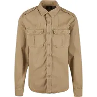 Brandit Chemise manches longues de - Chemise vintage - S - 5XL - pour Homme - camel - Taille S
