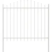 vidaXL , clôture de jardin WOERDEN, 8 pièces, 170 x 165 cm, blanche