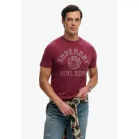 Superdry T-Shirt 'Vintage Prep' marine / gris clair / bordeaux