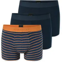 Schiesser Boxers '95/5 Organic Cotton' bleu nuit / bleu foncé / orange