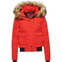 Superdry Femme Bomber Aviateur Everest Rouge Taille: 40