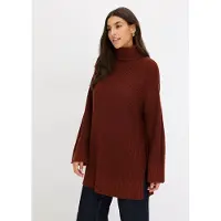 Bonprix Pull col roulé oversize en coton mélangé