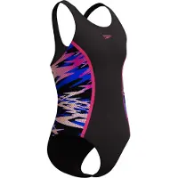 Speedo Hyperboom Splice Muscleback Swimsuit Noir 12 Years Fille