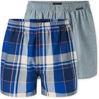Schiesser Boxers ' Multipack ' bleu / bleu marine / gris chiné / orange / blanc cassé