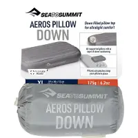 Sea to Summit - Oreiller ultra-léger et compact - Aeros Down Large Neutral Grey en Nylon - Gris