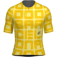 Santini Tdf Grand Départ Barcelone Short Sleeve Jersey Jaune M
