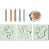 Little Dutch Jouet de salle de bain, Crayons de couleur Forest Friends, 3 ans et +,