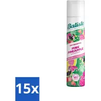 Batiste - Pink Pineapple - Shampooing sec - Parfum frais et sucré - Rafraîchit et donne du volume - 200 ml - Pack avantage - 15 pièces