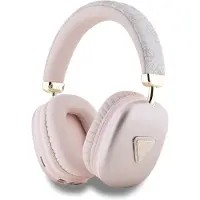 GUESS , écouteurs stéréo Bluetooth avec motif triangle 4G, rose