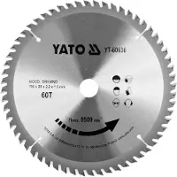 YATO Lame de scie circulaire pour bois (60 dents) coupe rapide et précise - Widia Kreissägeblatt