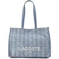 Lacoste sac à épaule Heritage Jacquard Shopping Bag Tradewinds bleu clair