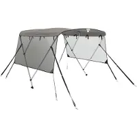 vidaXL 3-Bow Bimini-Top avec panneaux latéraux en maille 183x(185-198)x137 cm