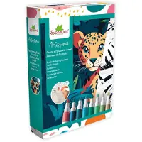 Sycomore Peinture par numéros - Crayons acryliques - Jouet créatif Jungle 7 ans et plus