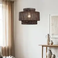 LumenXL Suspension Sumi en papier - brun foncé