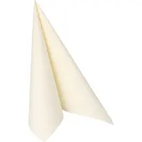 Papstar Serviettes Royal Collection, 5 x 50 pièces, 1/4-pli, aspect tissu, 400 x 400 mm, papier, champagne