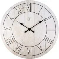 NXt - 7345WI - Horloge Murale - 40cm - blanc - Paul