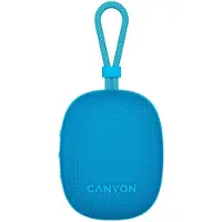 Canyon OnMove 12, enceinte portable Bluetooth v5.3, 5W, TWS, IPX7, 12 heures, charge USB-C, bleu