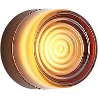 QAZQA Applique murale design bronze foncé avec verre ambré IP44 - Michele